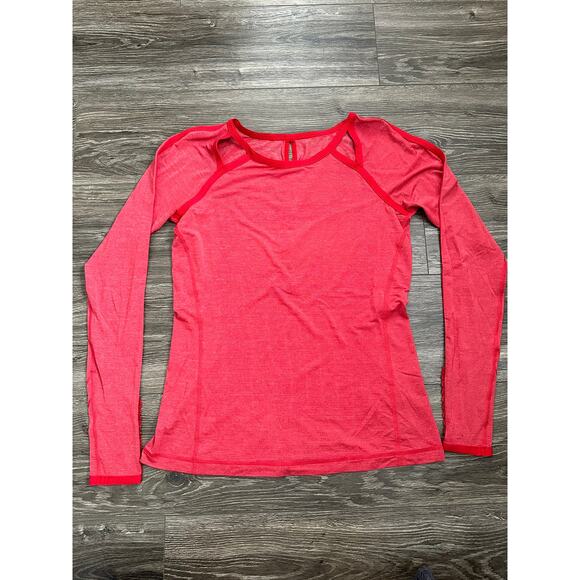 Lululemon Womens Run Team Spirit Long Sleeve Currant size 8 - Picture 1 of 8